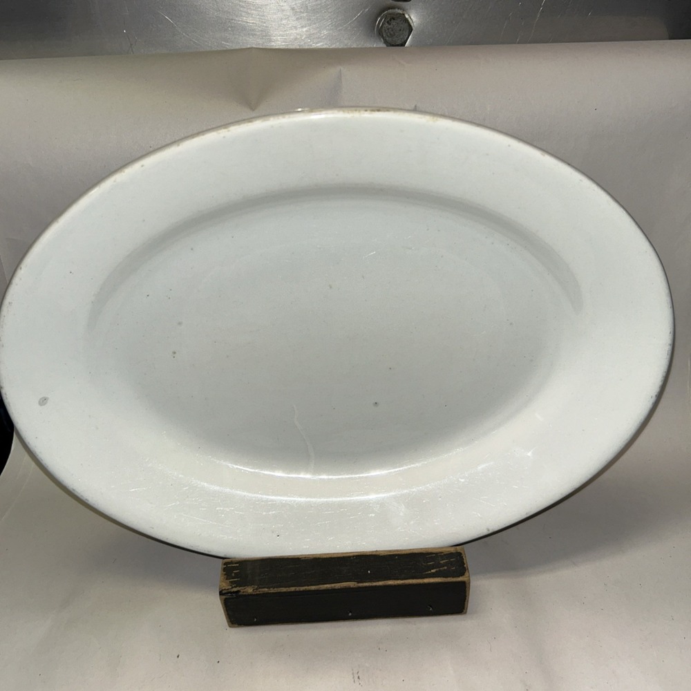 Meakin Royal Ironstone White Meat/Serving Platter Farmhouse White Antique